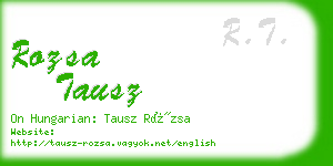 rozsa tausz business card